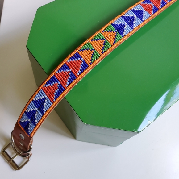 Vintage Other - Child's Boho Handbeaded Kenyan Belt